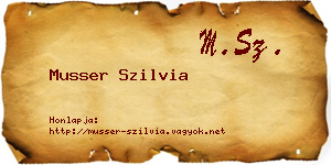 Musser Szilvia névjegykártya